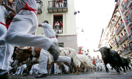 La corsa con i tori di Pamplona